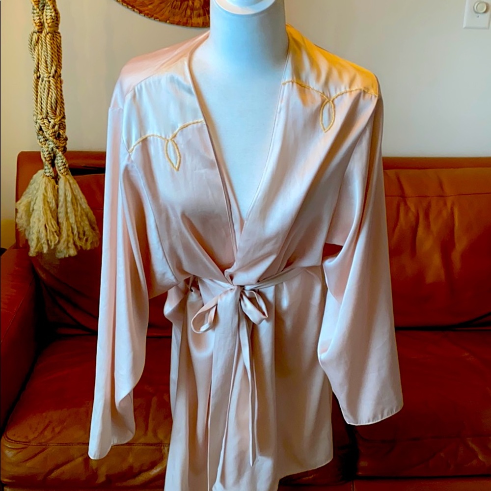 Victoria’s Secret Champagne Embellished Satin Robe